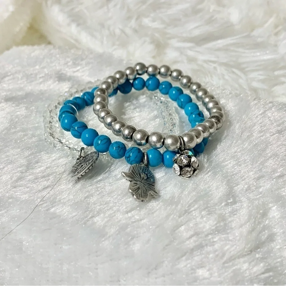 NWOT layered turquoise bracelet